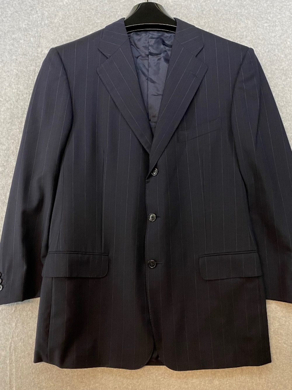 Ermenegildo Zegna Blazer Mens 42" Chest • Navy Pinstripe • 3 Button